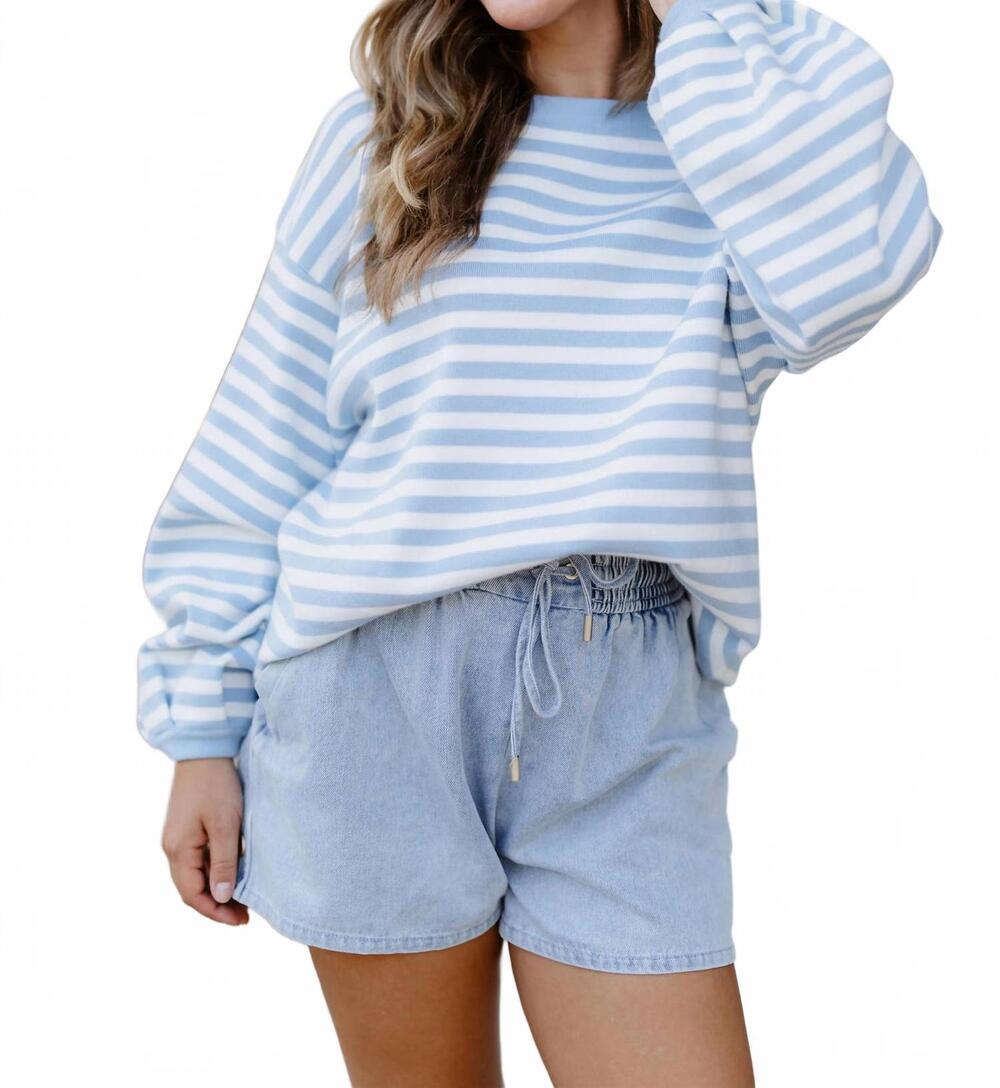 NEW STITCH & CO. open skies sweater in blue
